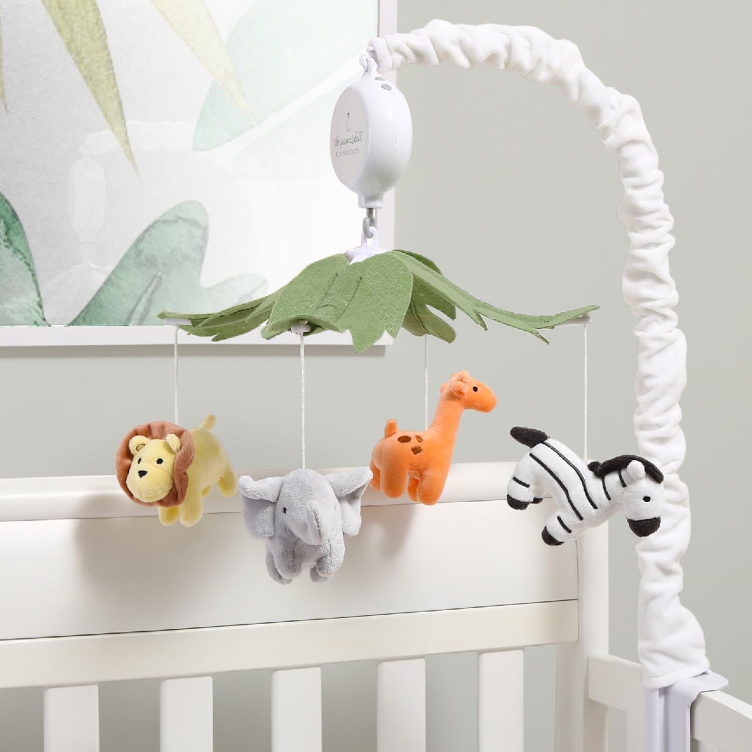 The Peanutshell crib mobile volume control lets you tailor sound.