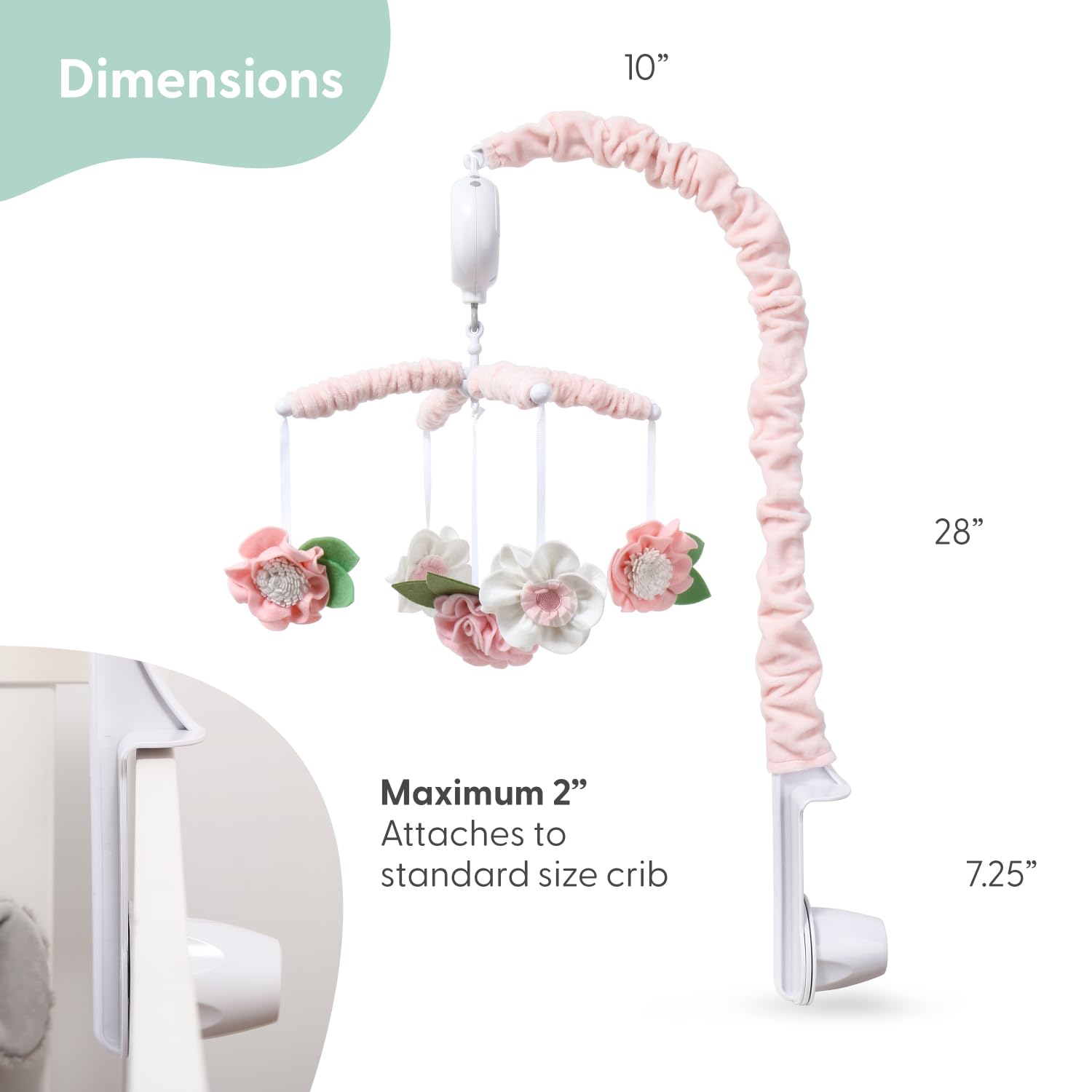 The Peanutshell crib mobile volume control lets you tailor the sound.