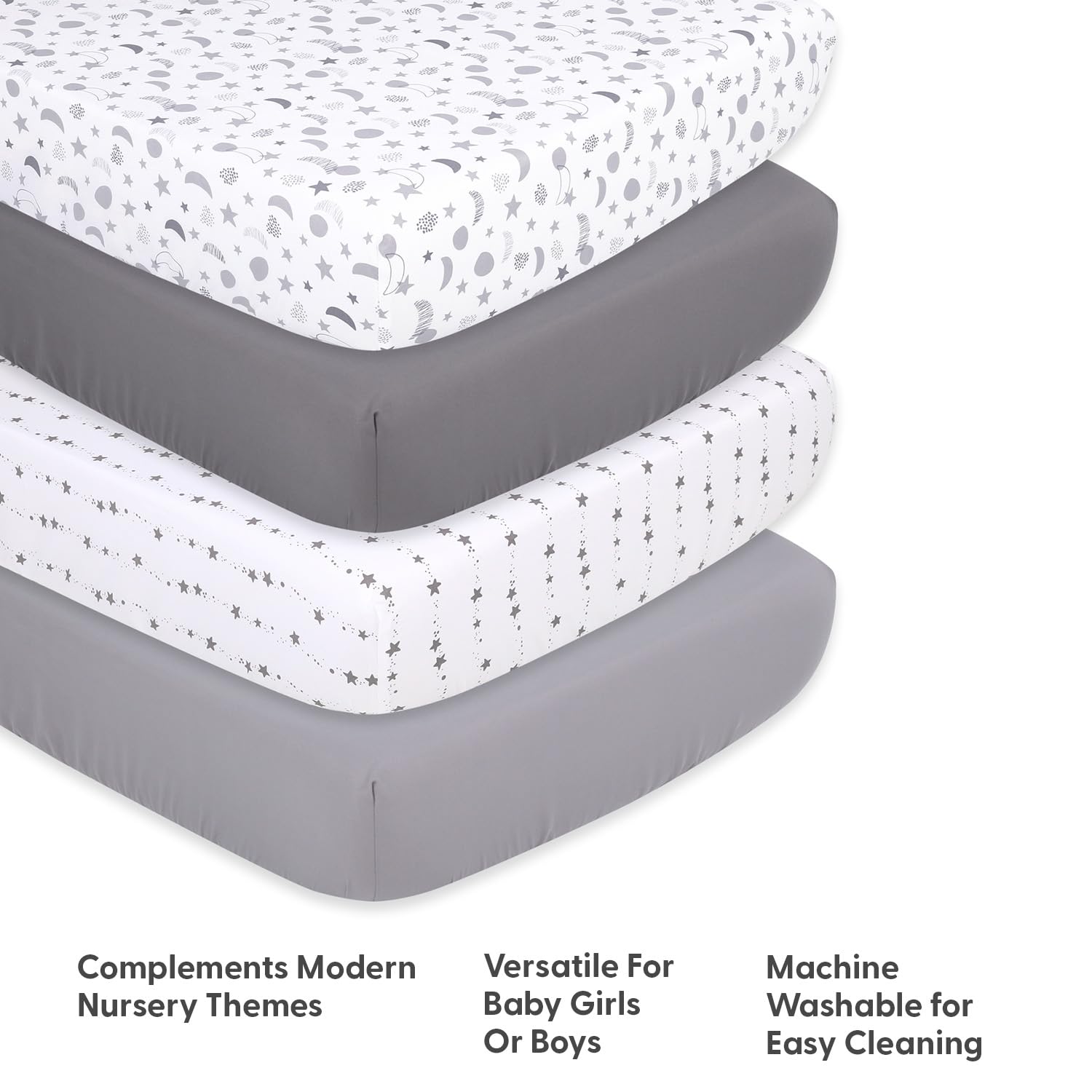 Durable machine-washable construction preserves softness and colors through busy nursery months.