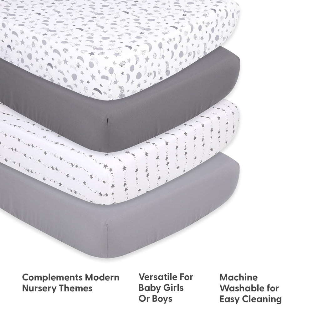 Durable machine-washable construction preserves softness and colors through busy nursery months.