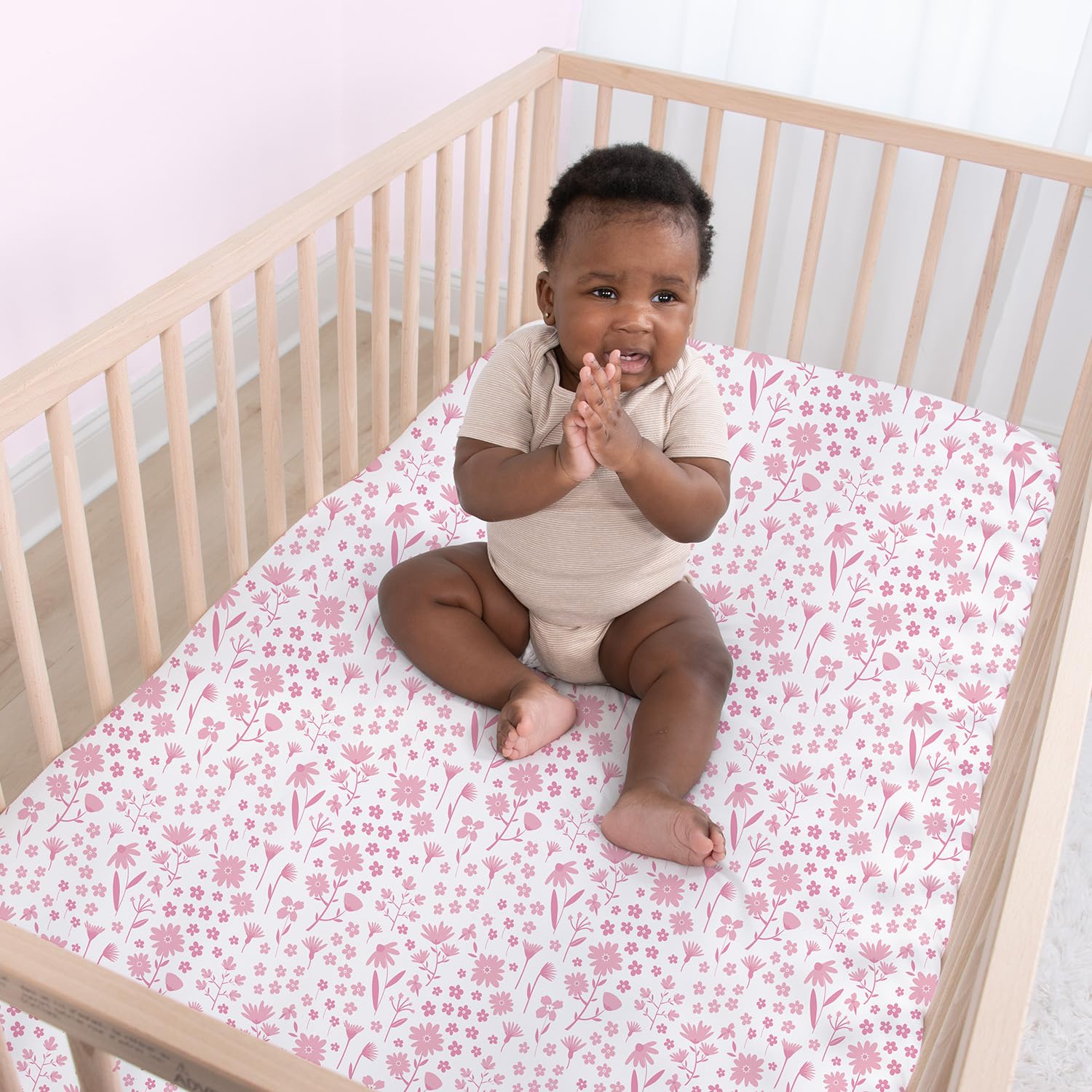The Peanutshell sheets are machine washable for easier nursery laundry.