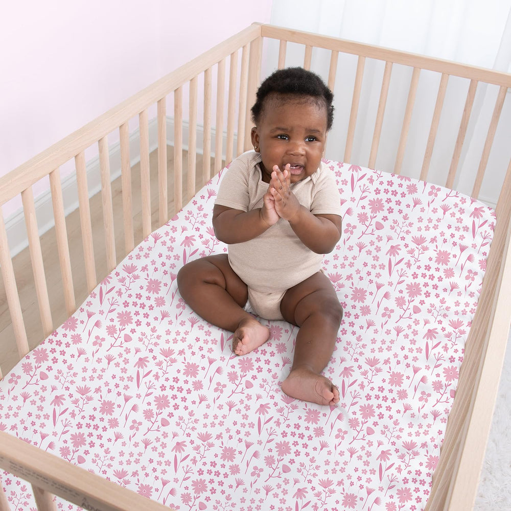 The Peanutshell sheets are machine washable for easier nursery laundry.