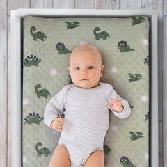 The Peanutshell changing pad cover with soft minky dot velour delivers cozy comfort.