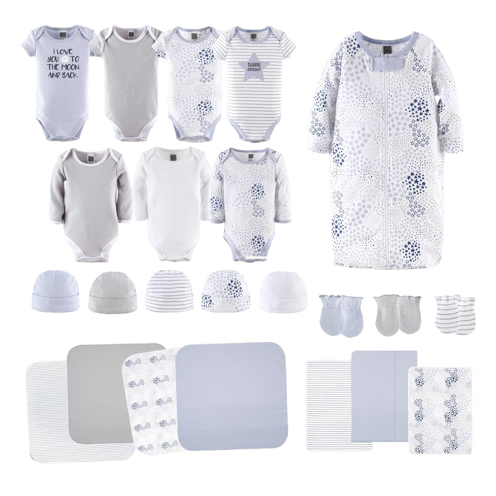 The Peanutshell layette gift set box-open presentation, ideal gifting for newborns.