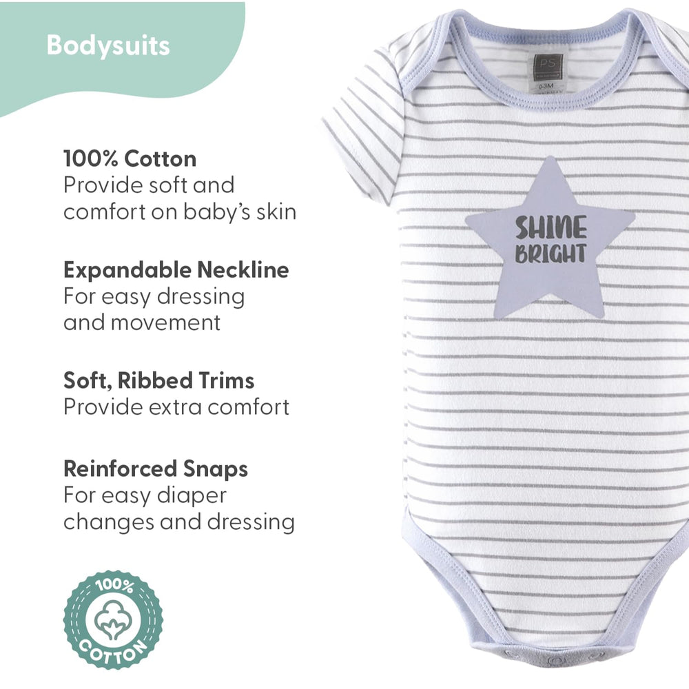 The Peanutshell layette gift set unisex outfits showcase versatile newborn wear for any baby.