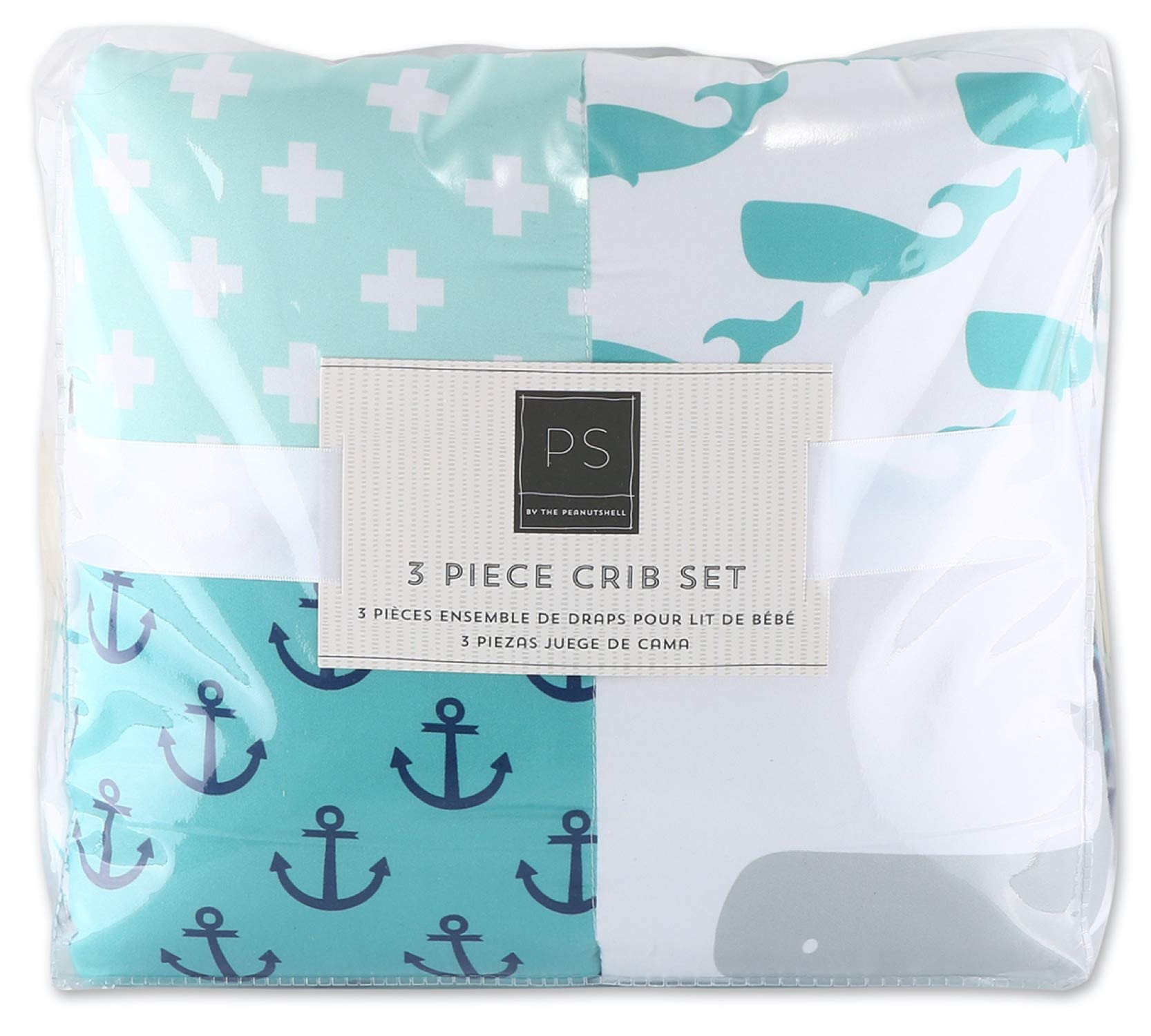 The Peanutshell machine washable bedding image suggests easy cleanup and color retention.