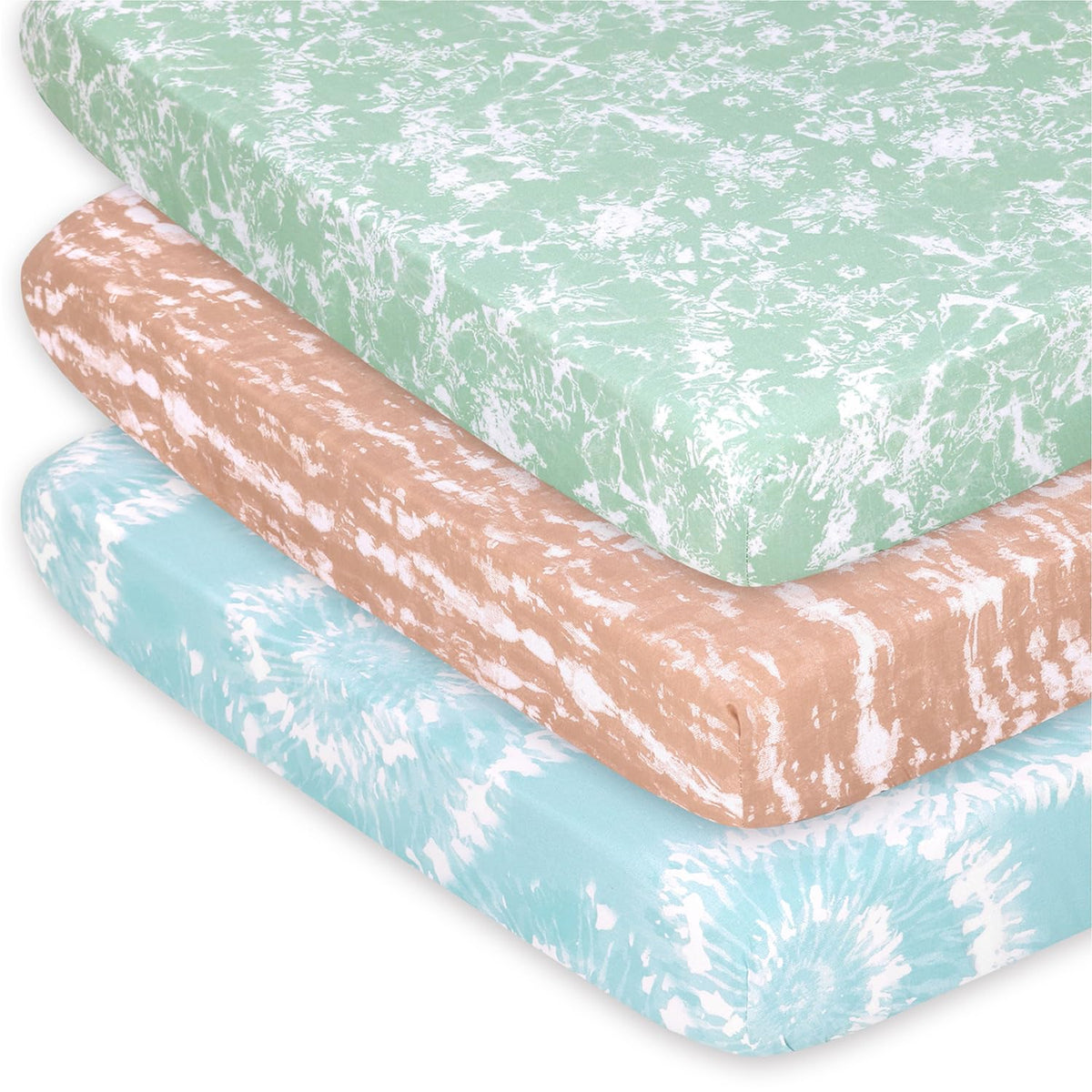 The Peanutshell Pack N Play sheets folded view for easy nursery setup
