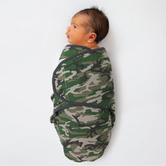 The Peanutshell swaddle set features soft cotton texture for gentle sleep.