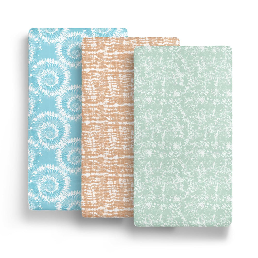 Peanutshell travel-friendly crib sheets showing compact pack and portability