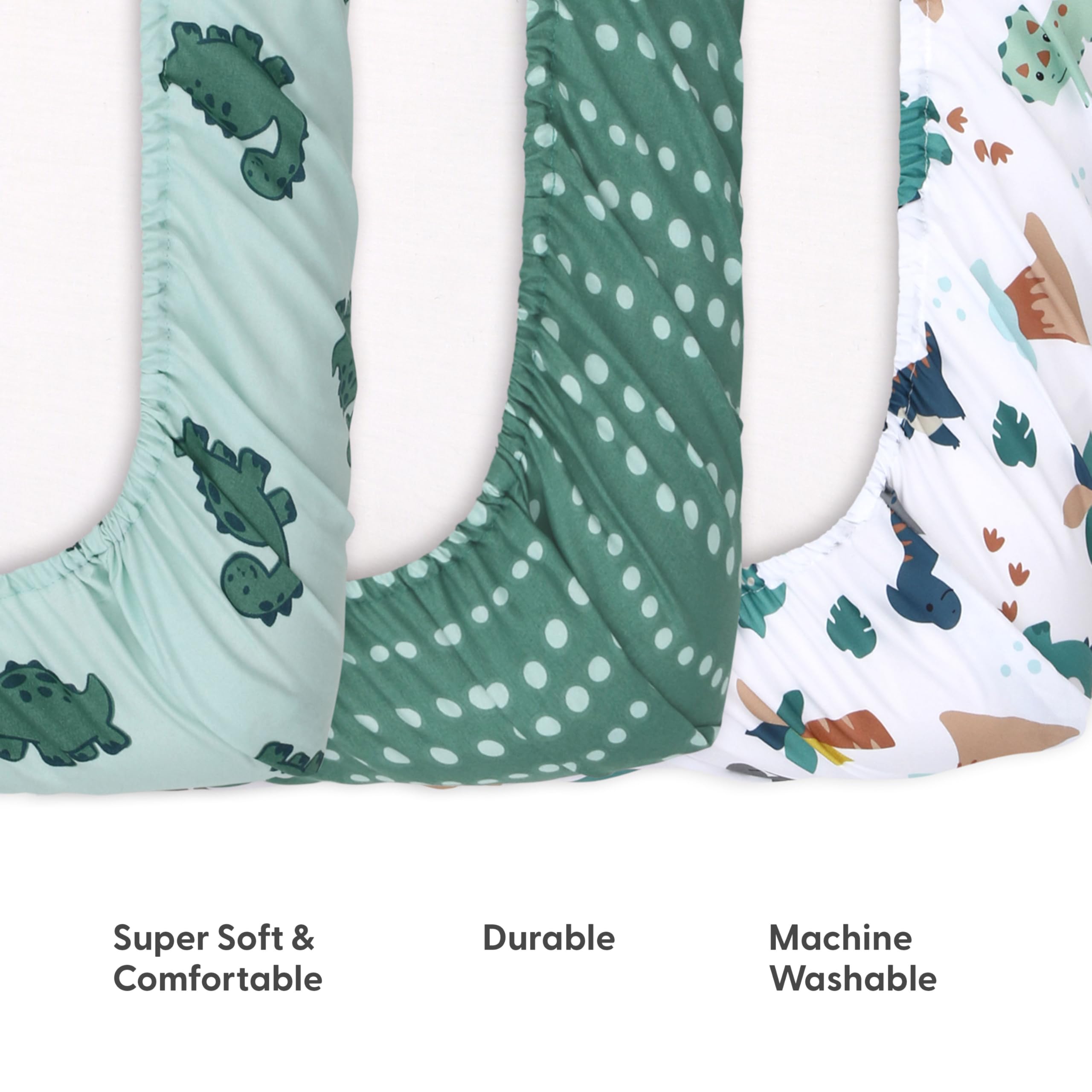 The Peanutshell universal-fit playard sheet secures with elastic corners for a steady fit.