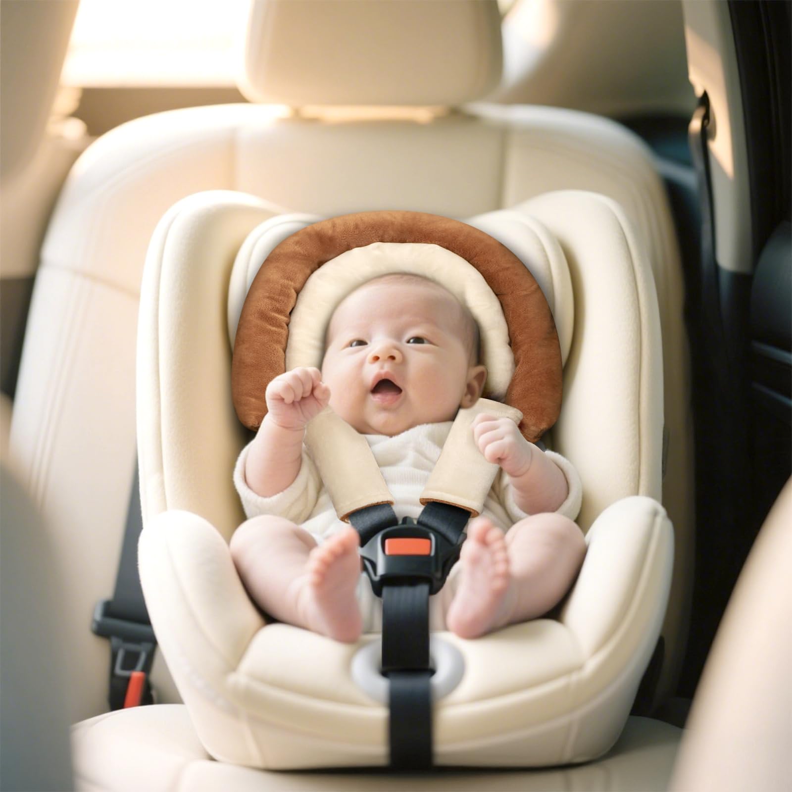 Pea Pod breathable plush cushion keeps baby comfy in hot or cold days.