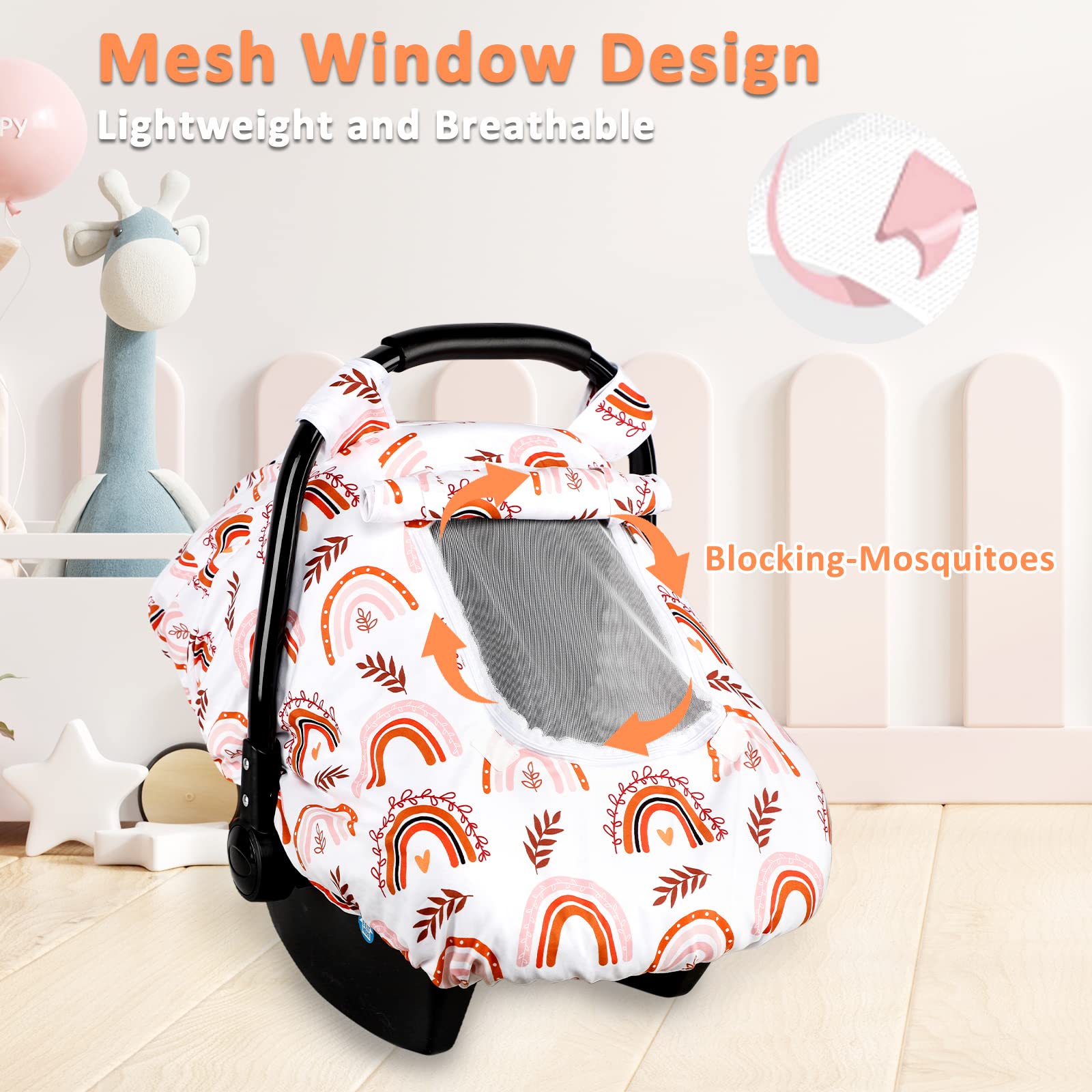 Pea Pod easy Velcro attachment, quick secure fit with standard car seats