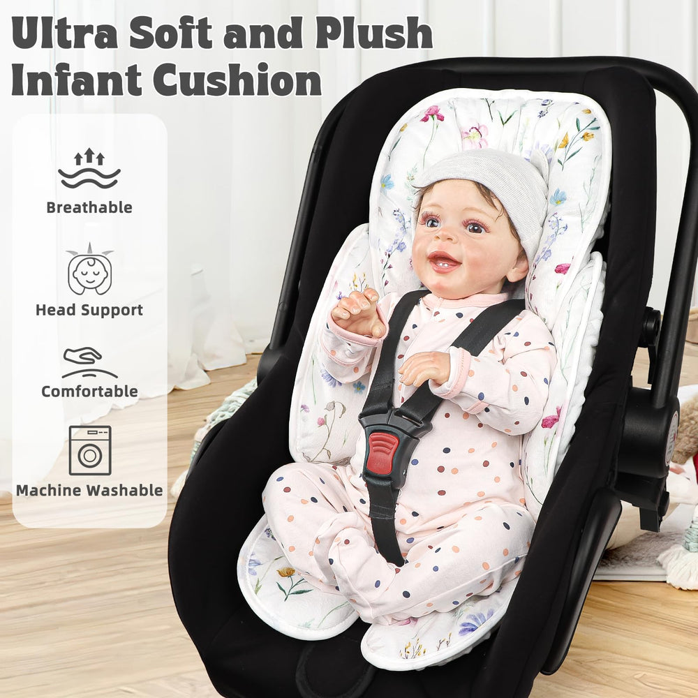 Pea Pod Wildflower detachable headrest with Velcro for flexible seating