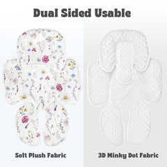 Pea Pod Wildflower in car seat demonstrates full body support for growing babies