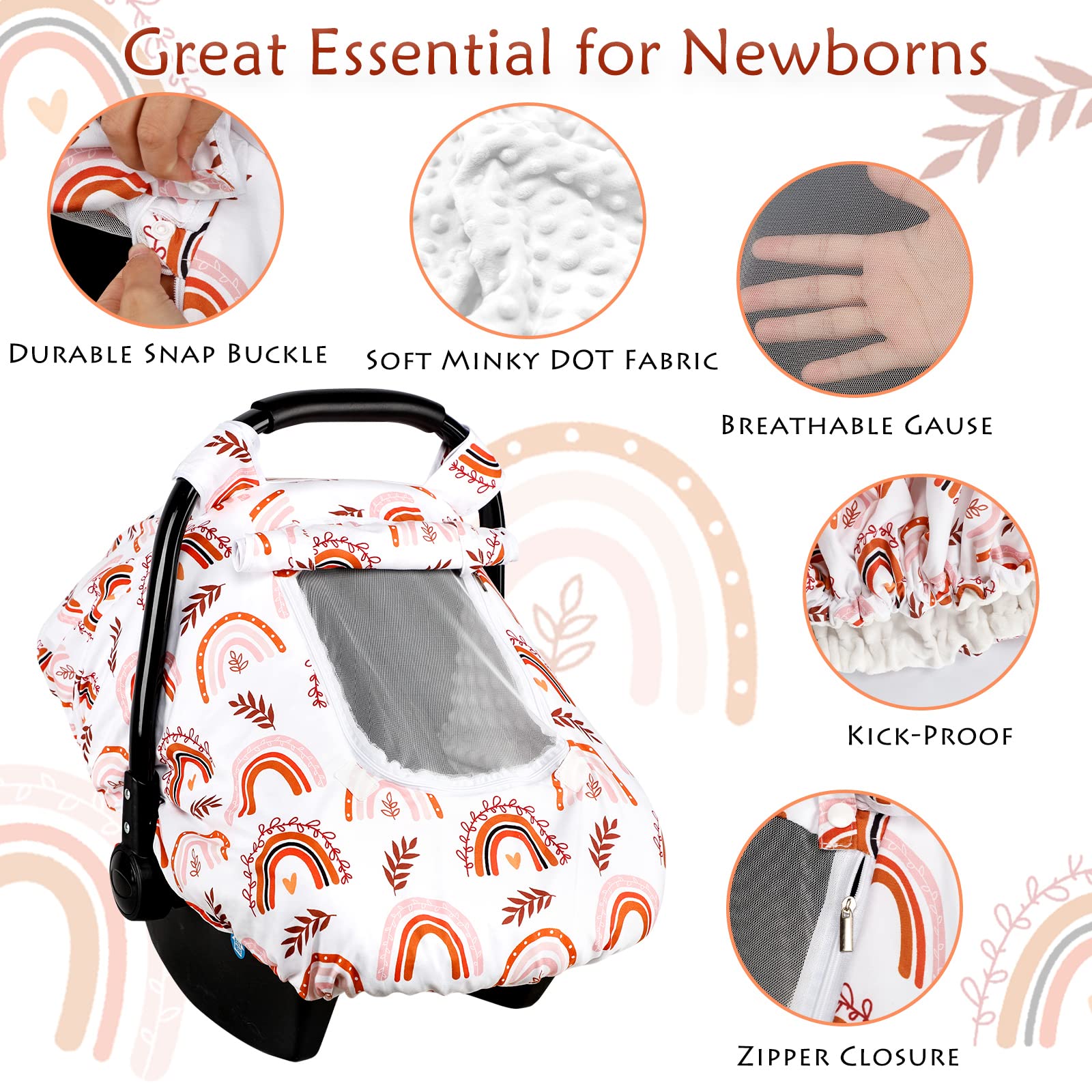 Pea Pod mesh-window cover view, breathable visibility keeps baby ventilated during car rides