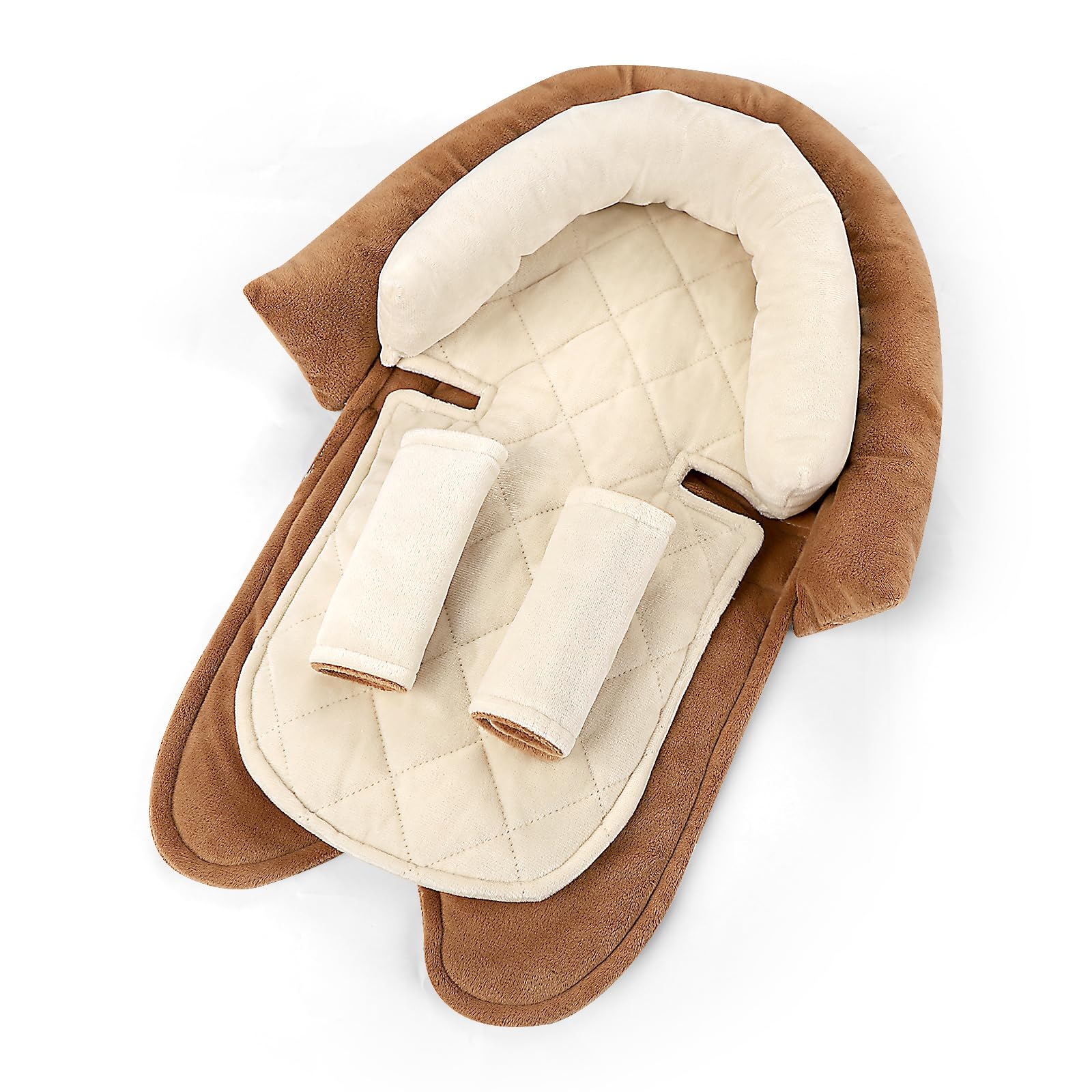 Pea Pod travel-ready support for car seats, strollers, and swings.