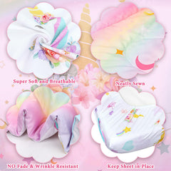 Pea Pod Unicorn toddler bedding set fitted sheet fit showcases deep-pocket design for secure bed coverage.