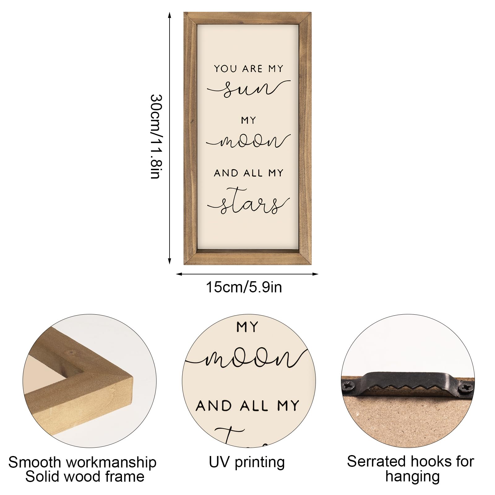 Pechpell wooden sign with apricot finish adds warm farmhouse charm to the kids' room.