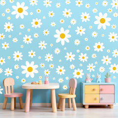 Pedel Daisy wall decal set eight sheets for quick room refresh and layered look.