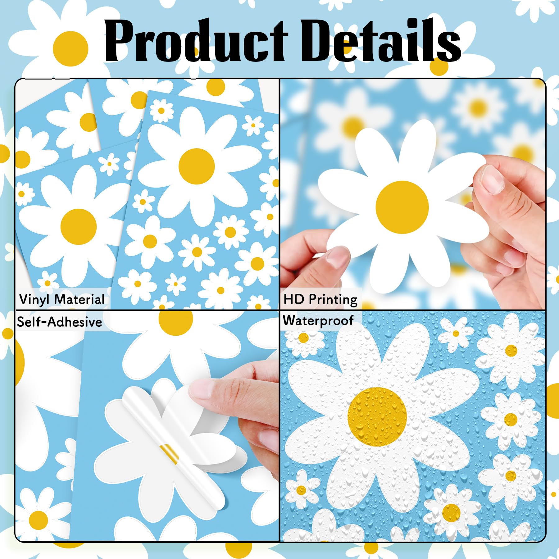 Pedel waterproof, durable decals resist wear in living rooms and nurseries.