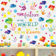 Pedel handprint wall stickers add creative texture to nurseries and learning spaces.