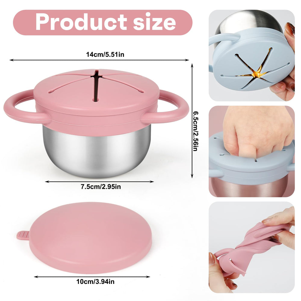 PEDFKLTU 9oz capacity snack cup supports balanced portions for toddlers.