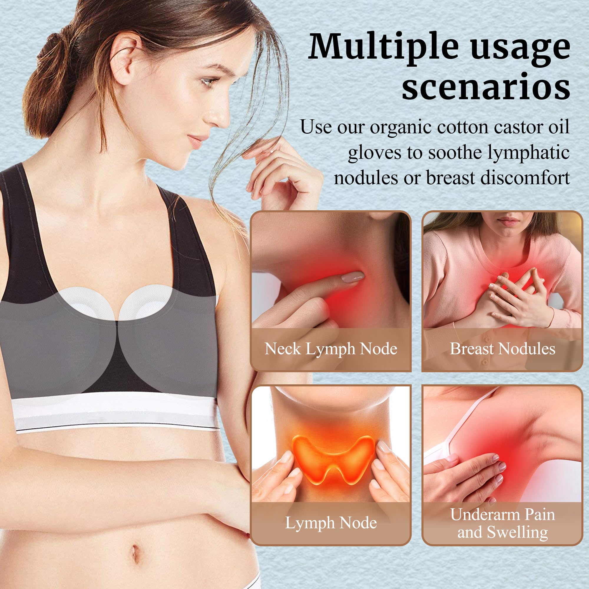 Pedobi castor-oil wrap breast pad adhesive design stays secure during daily activities.
