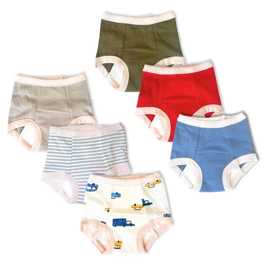 Peejamas Bold Explorer six-pack training pants ready for potty-training transition.