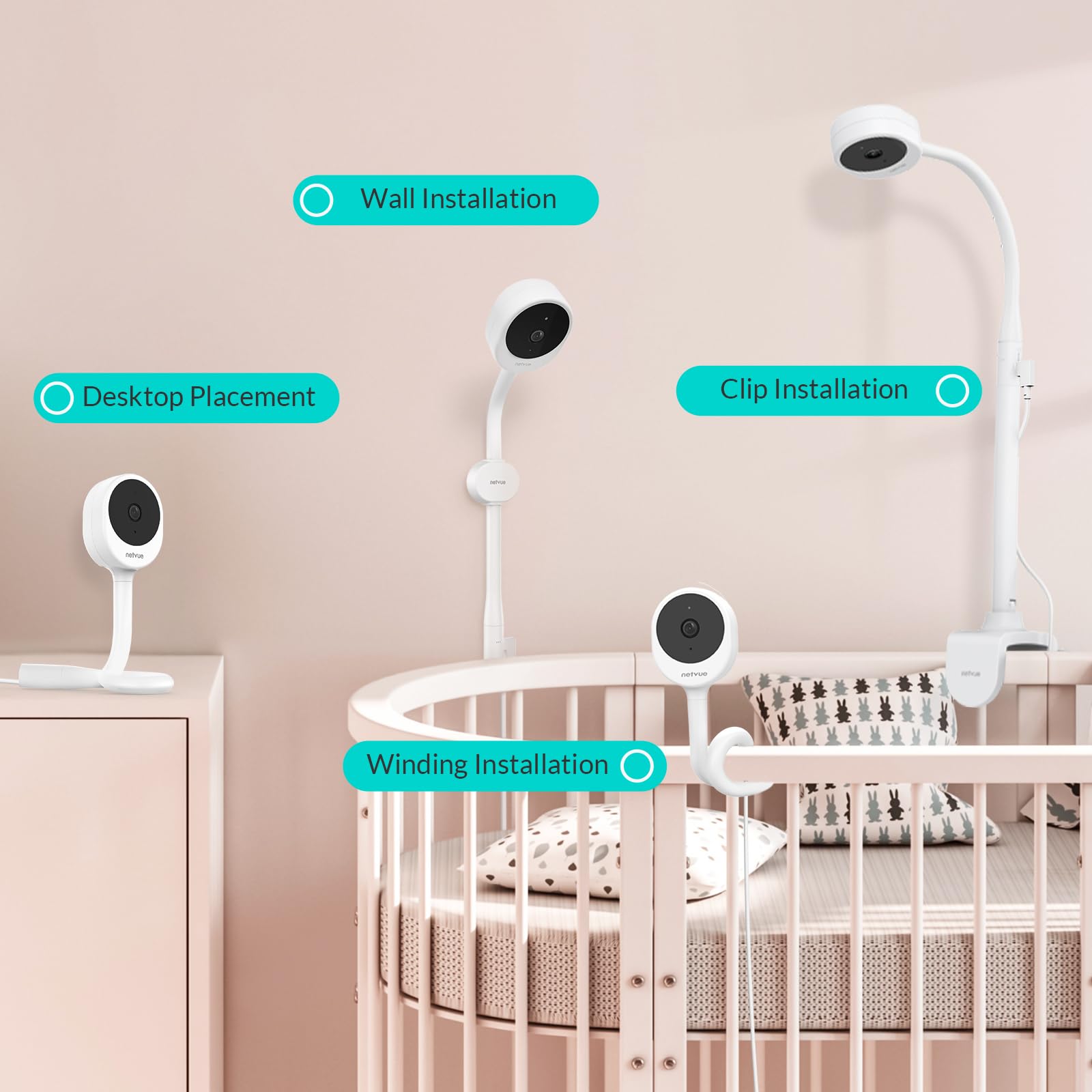 Peekababy cloud storage stores video securely for later review.