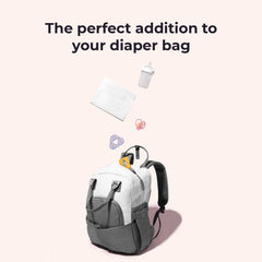 Peekapoo Mini fits neatly in a diaper bag for on-the-go changes