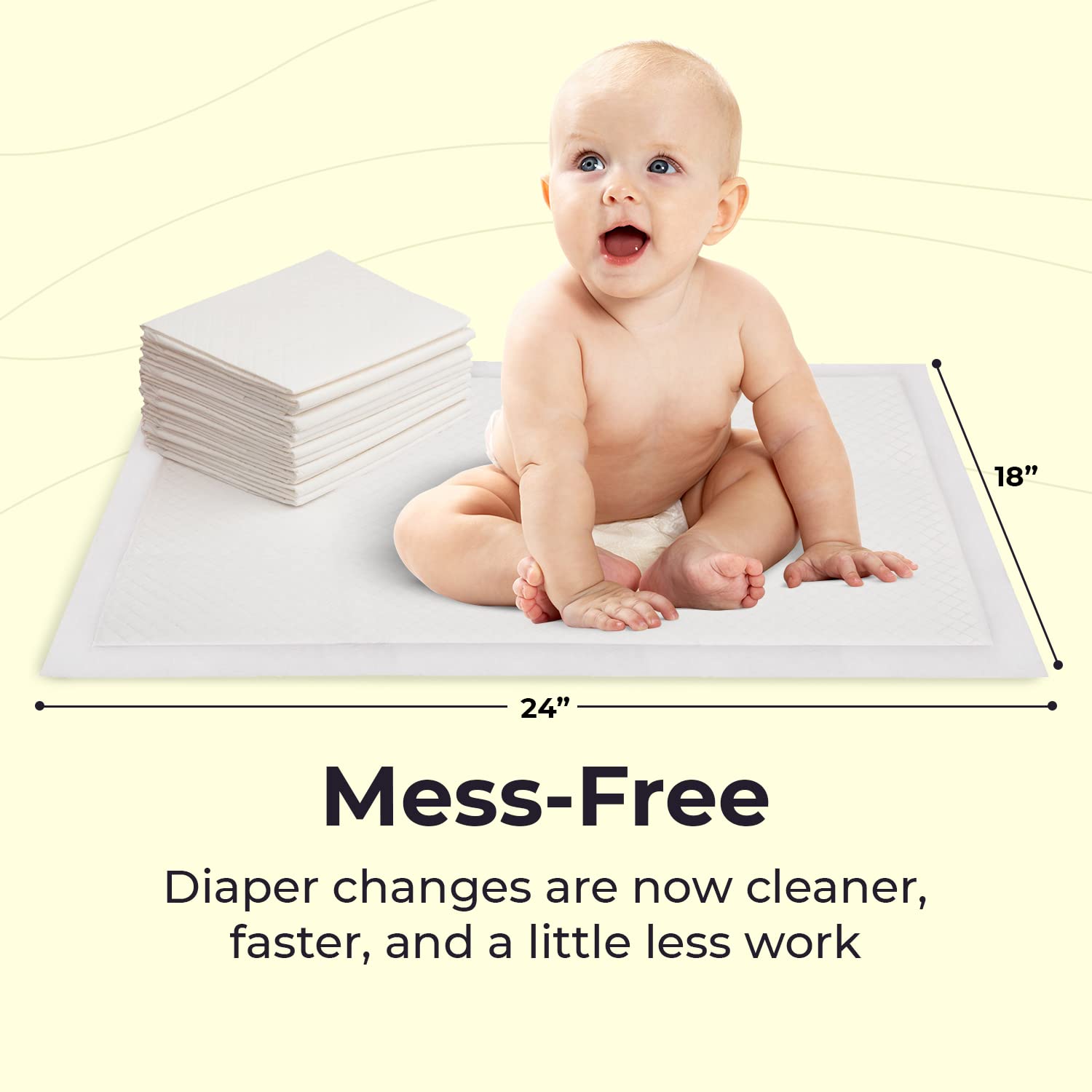 Peekapoo waterproof backing guards surfaces during diaper changes.