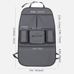 pefirst car backseat organizer lower pockets focus on spacing for water bottles and small items.