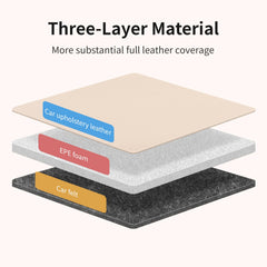 pefirst car seat protector beige A back view highlights non-slip backing and fit.