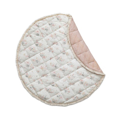 Pehr Baby Play Mat Flower Patch top view with soft quilted cotton exterior