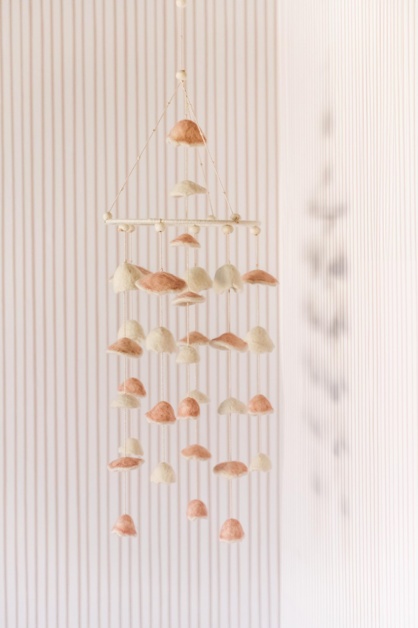 PEHR Floret mobile with AZO-free dyes demonstrates safe color for baby decor.