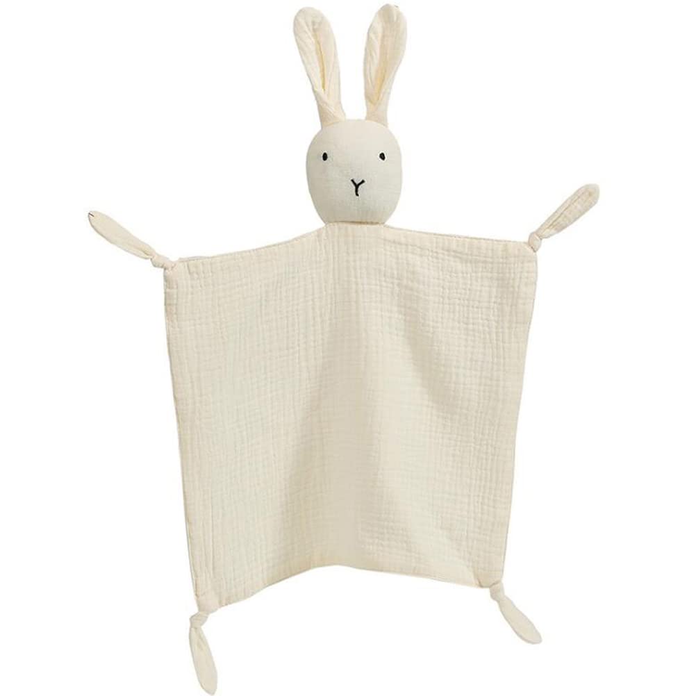 PEIPEIWU Organic Cotton Muslin Lovey close-up shows soft, breathable fabric for baby comfort