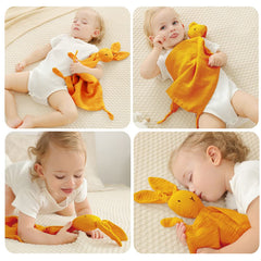 PEIPEIWU security blanket beside baby, soothing support during quiet moments.