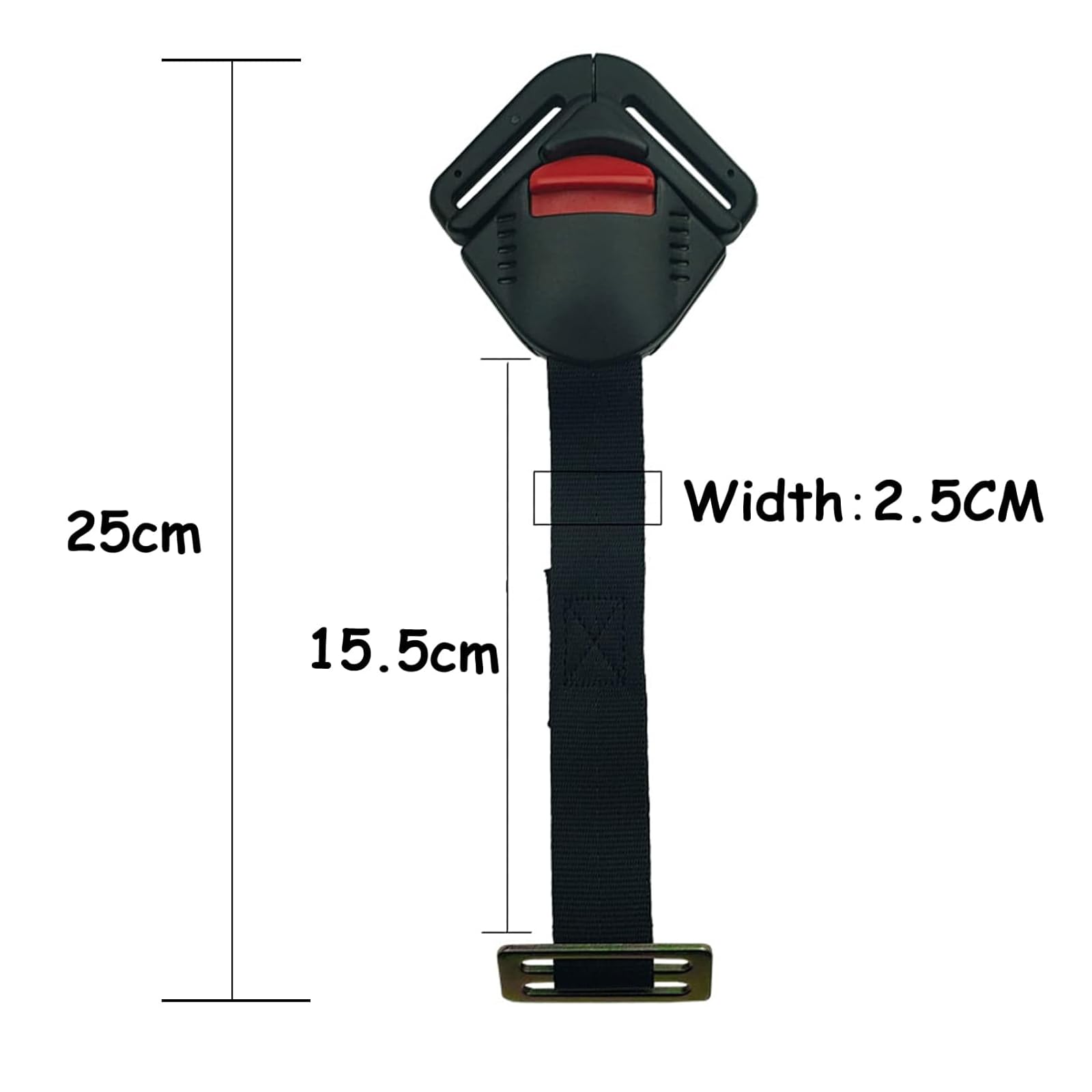 Side view of Peixiong harness clip highlighting secure metal lock