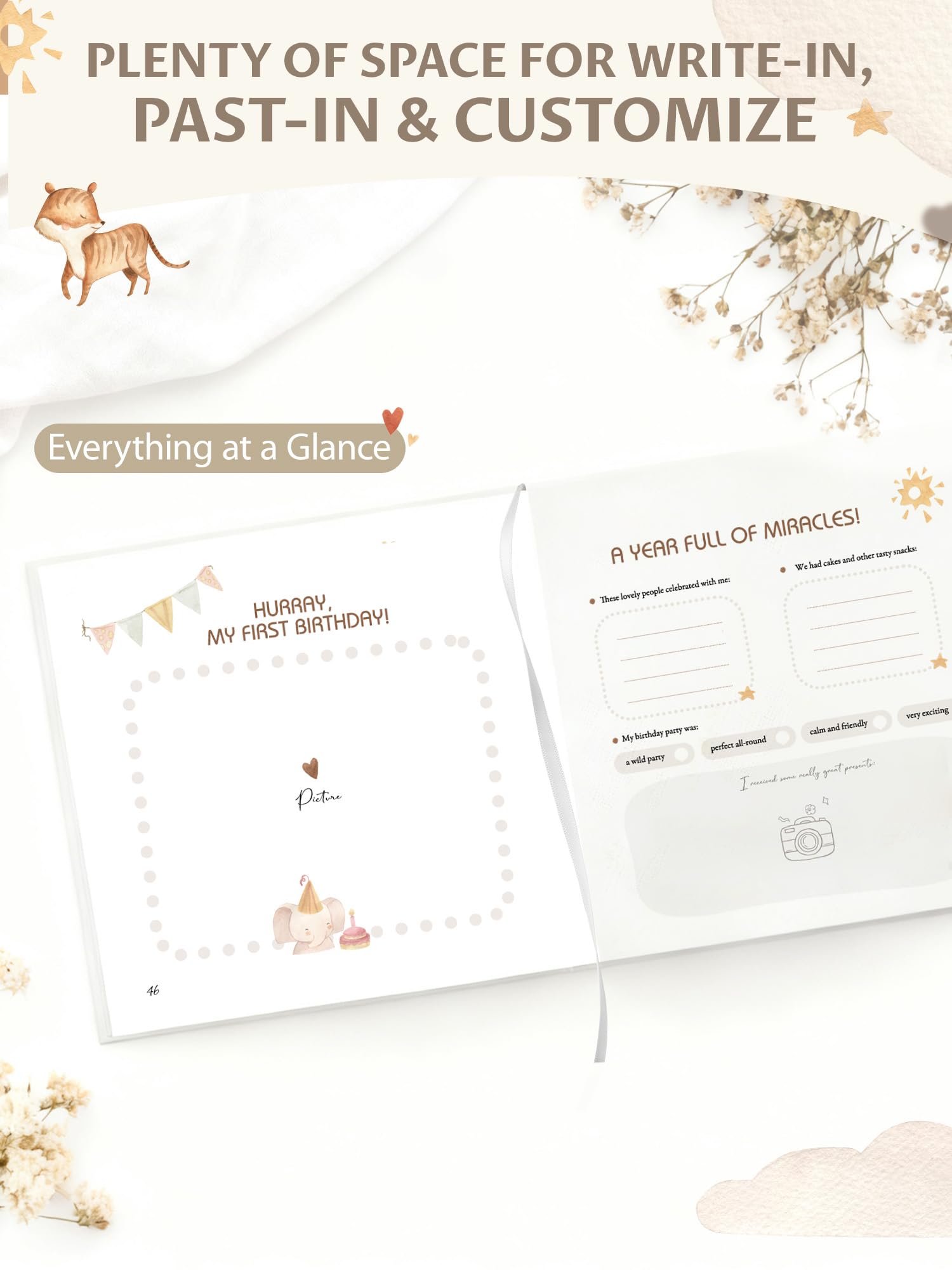Pejoye memory book uses 140gsm paper for smooth writing and durability.