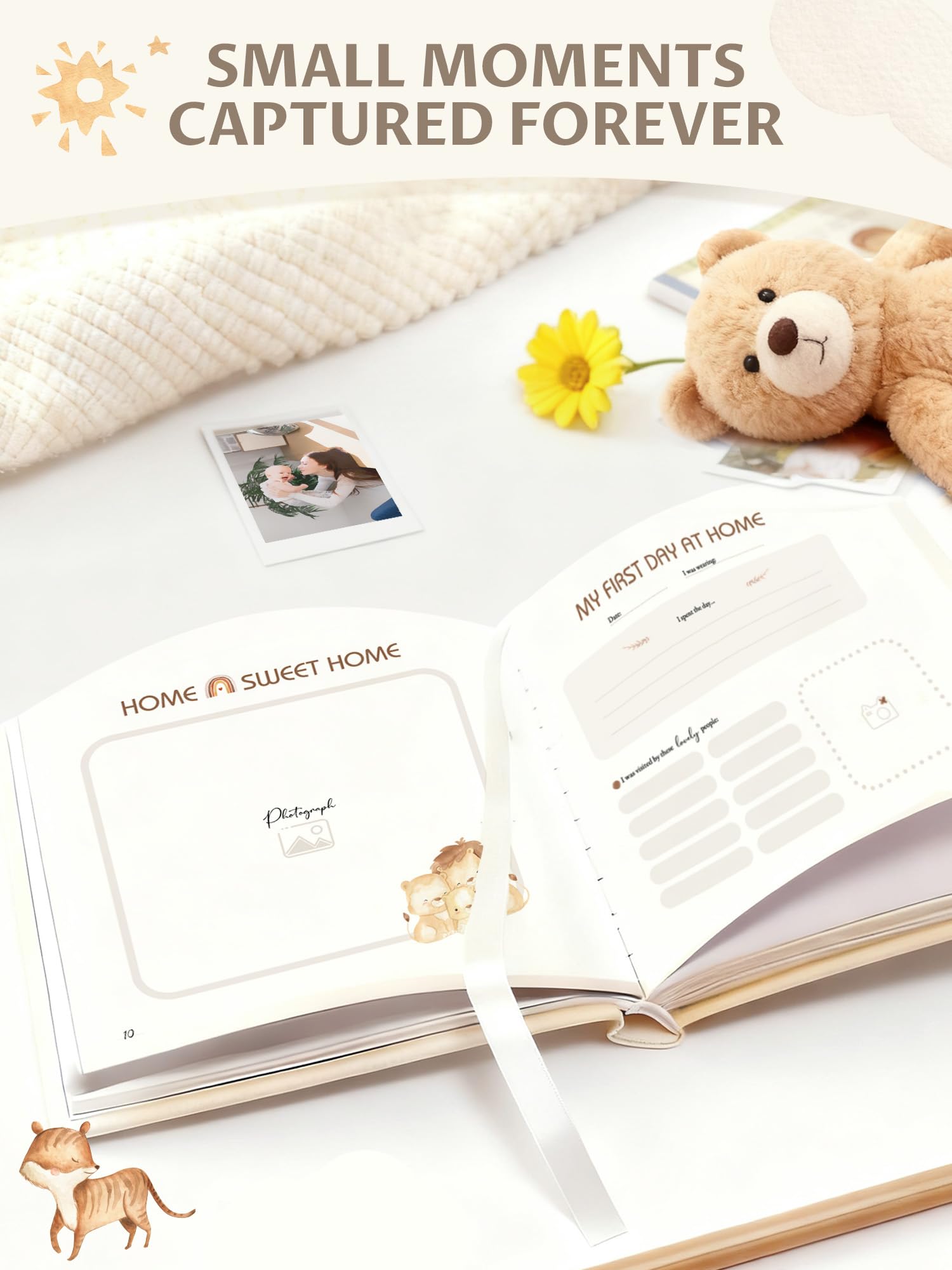 Pejoye memory book personalized design pages document baby's unique growth.