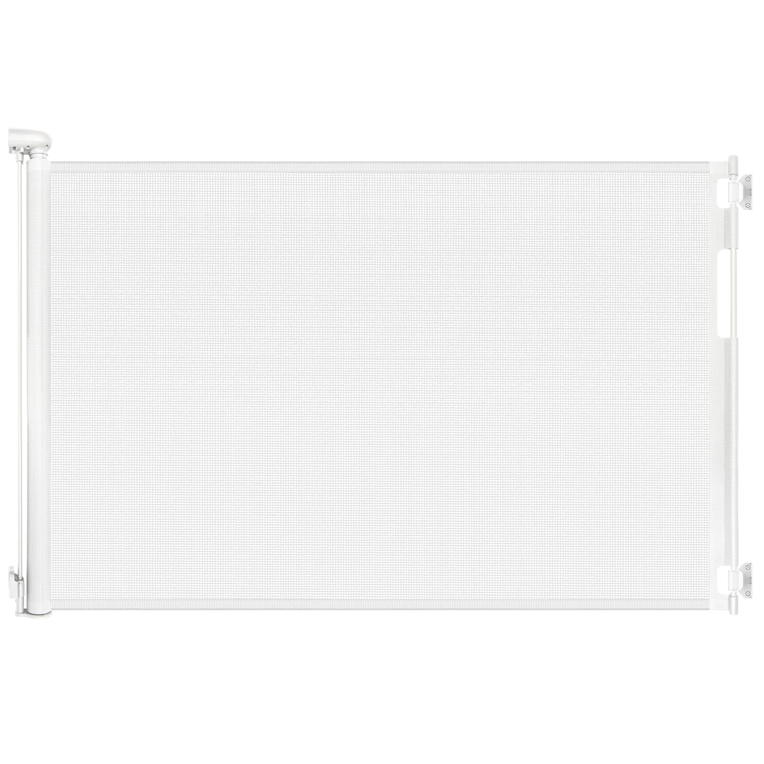 Peluasua 70in retractable gate in doorway, easy one-handed use for busy families.