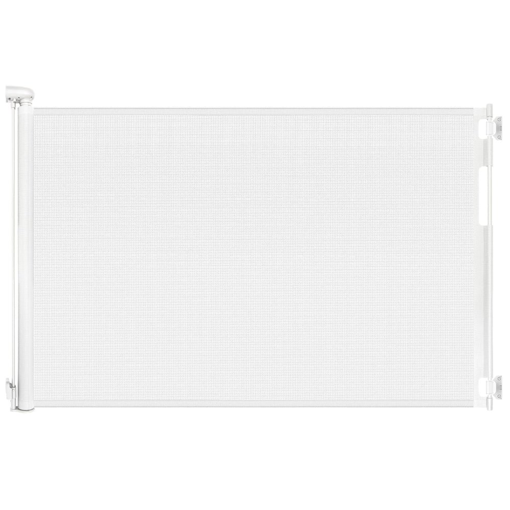 Peluasua 70in retractable gate in doorway, easy one-handed use for busy families.
