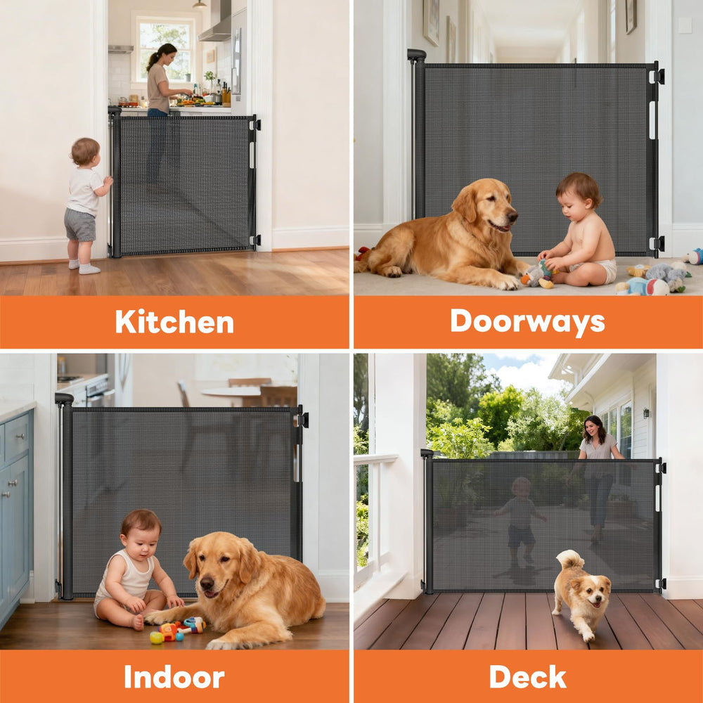 Peluasua gate placed on a deck for patio and outdoor use