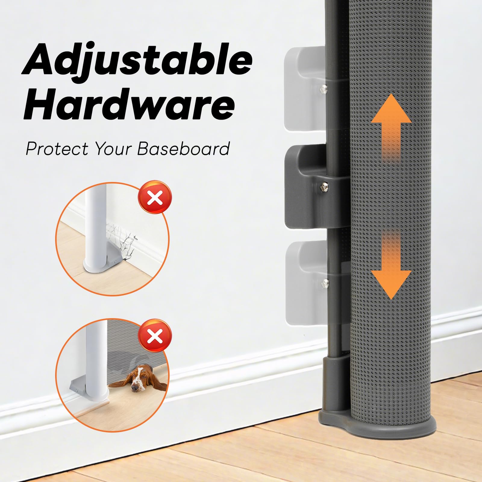peluasua one-handed operation with safety lock makes gate use effortless for busy families.