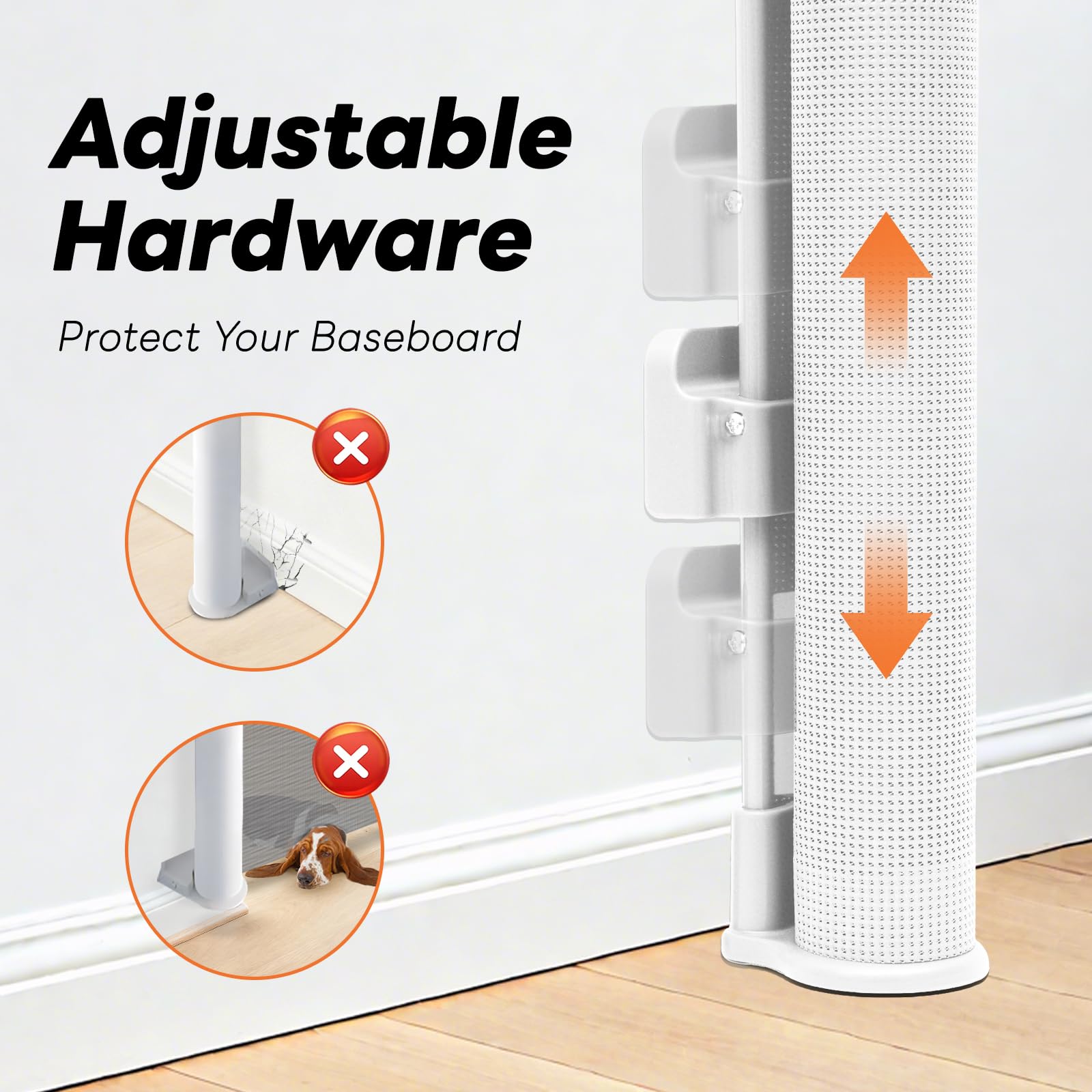 Peluasua gate installed on a deck for versatile indoor/outdoor safety use.
