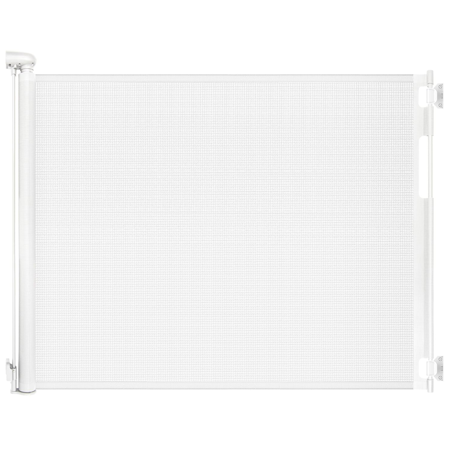 Peluasua retractable gate extended wide helps cover large openings while keeping toddlers safe.