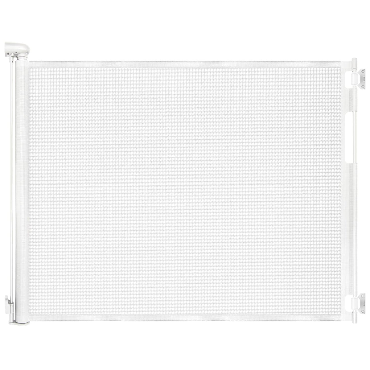 Peluasua retractable gate extended wide helps cover large openings while keeping toddlers safe.