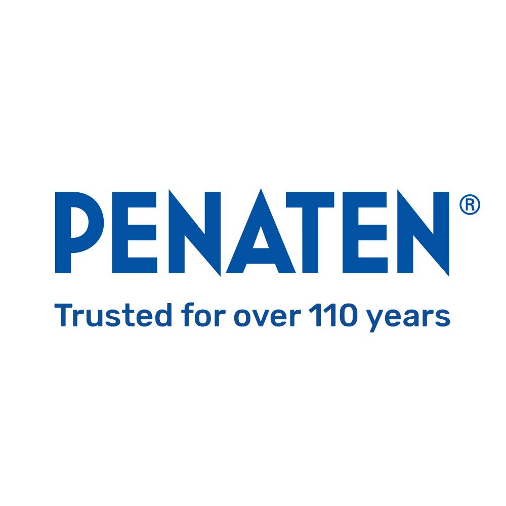 Penaten cream applied to skin demonstrates barrier protection during diaper changes.