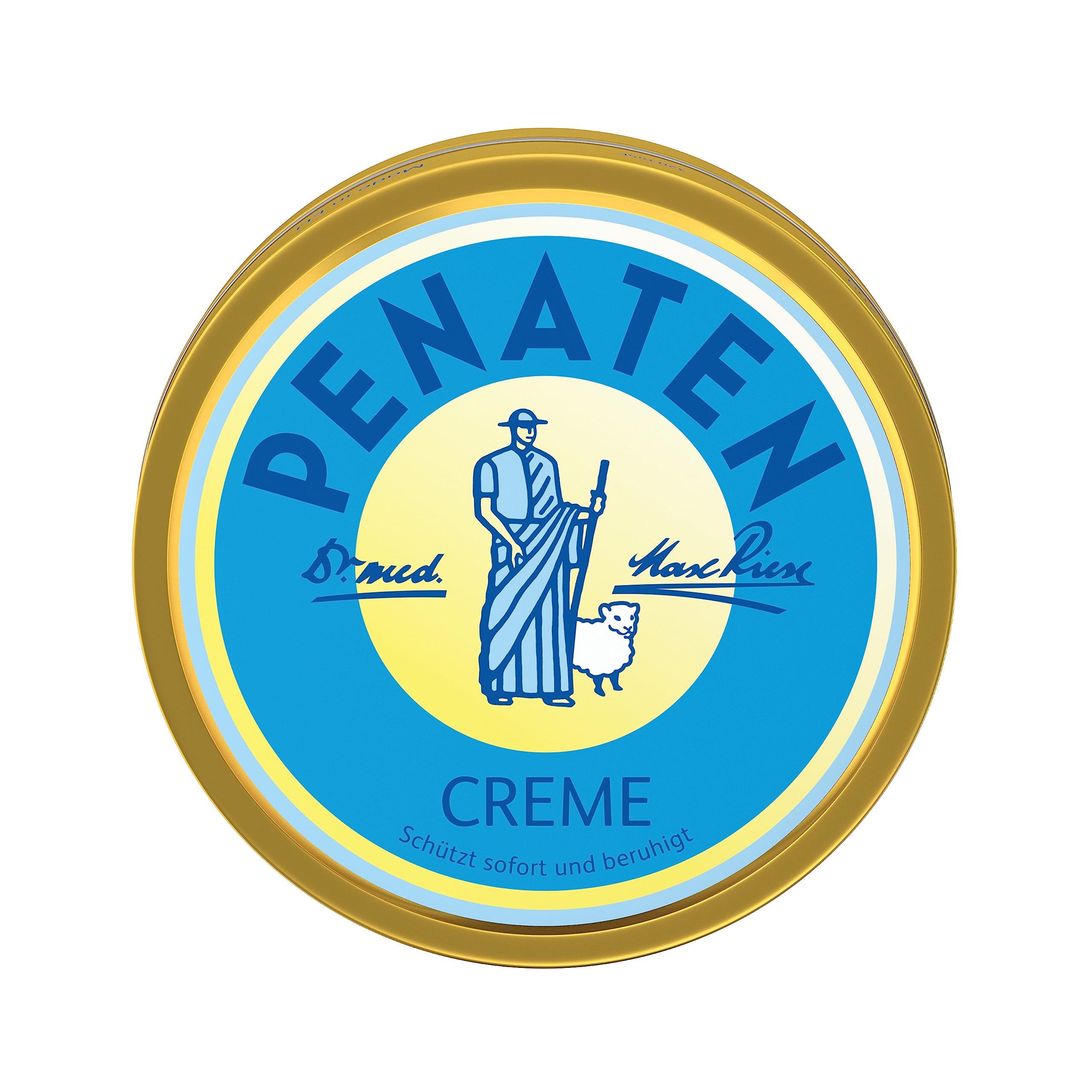 Penaten Baby Creme 150ml jar packaging, showcasing gentle daily skincare for sensitive skin.
