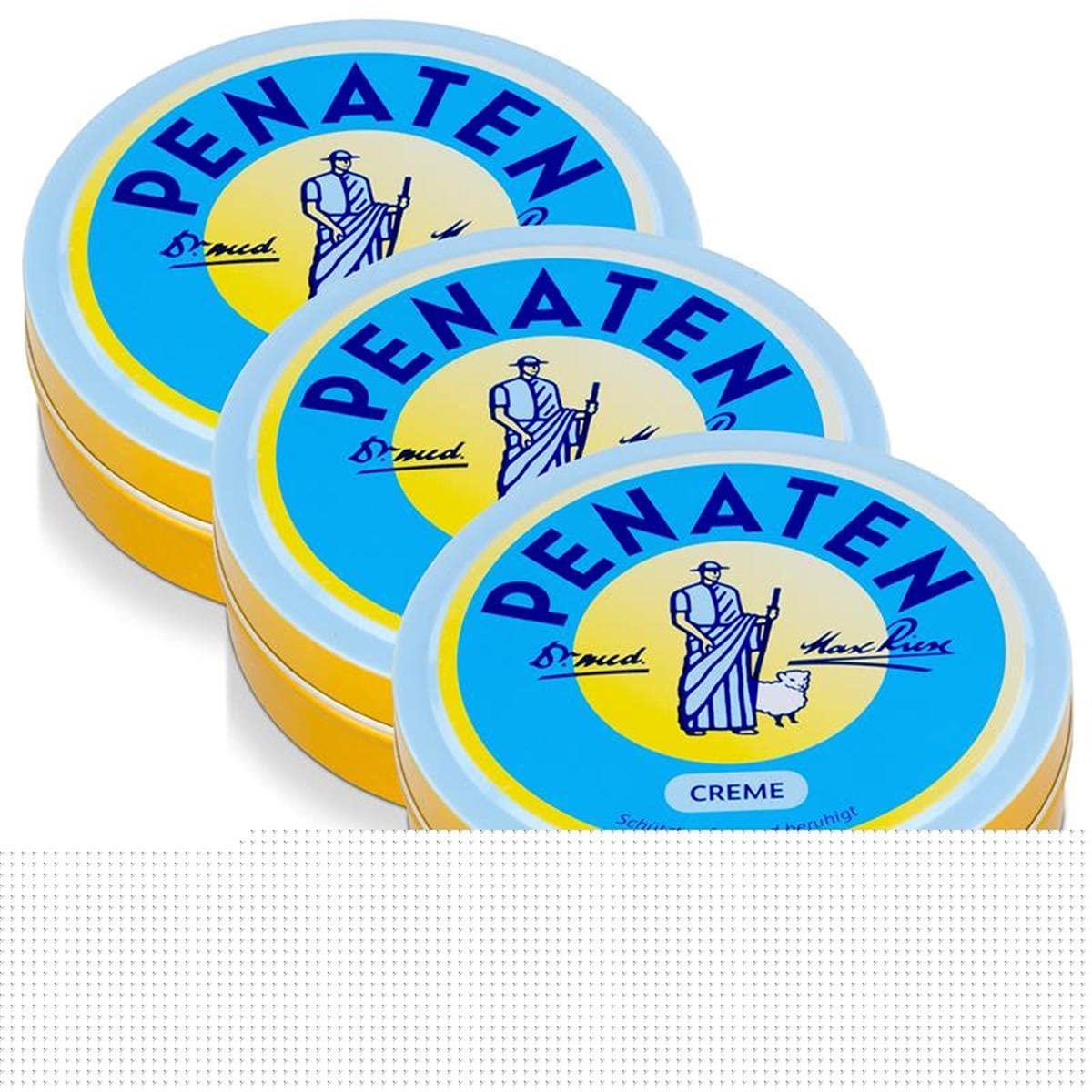 Penaten Baby Creme front view tin pack 3 for gentle moisture and everyday skin care.
